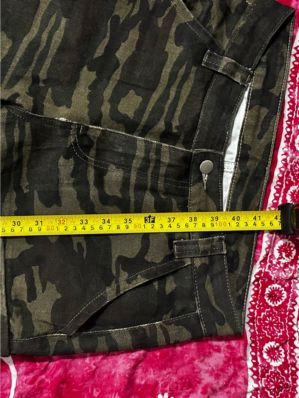 Camo Print Women's Jeans Cargo Flare